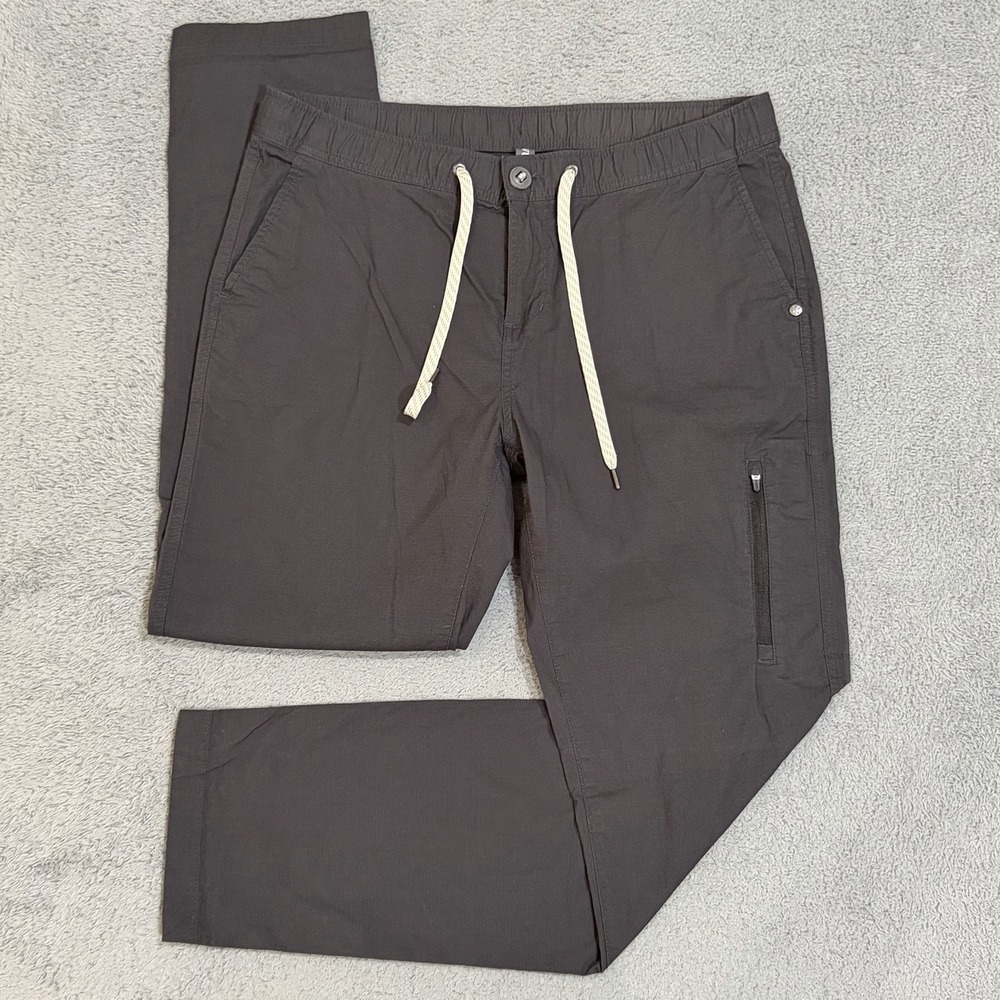 Vuori Ripstop Pant Gray Women's L 29'' Inseam Drawstring VW401 Hiking Outdoors